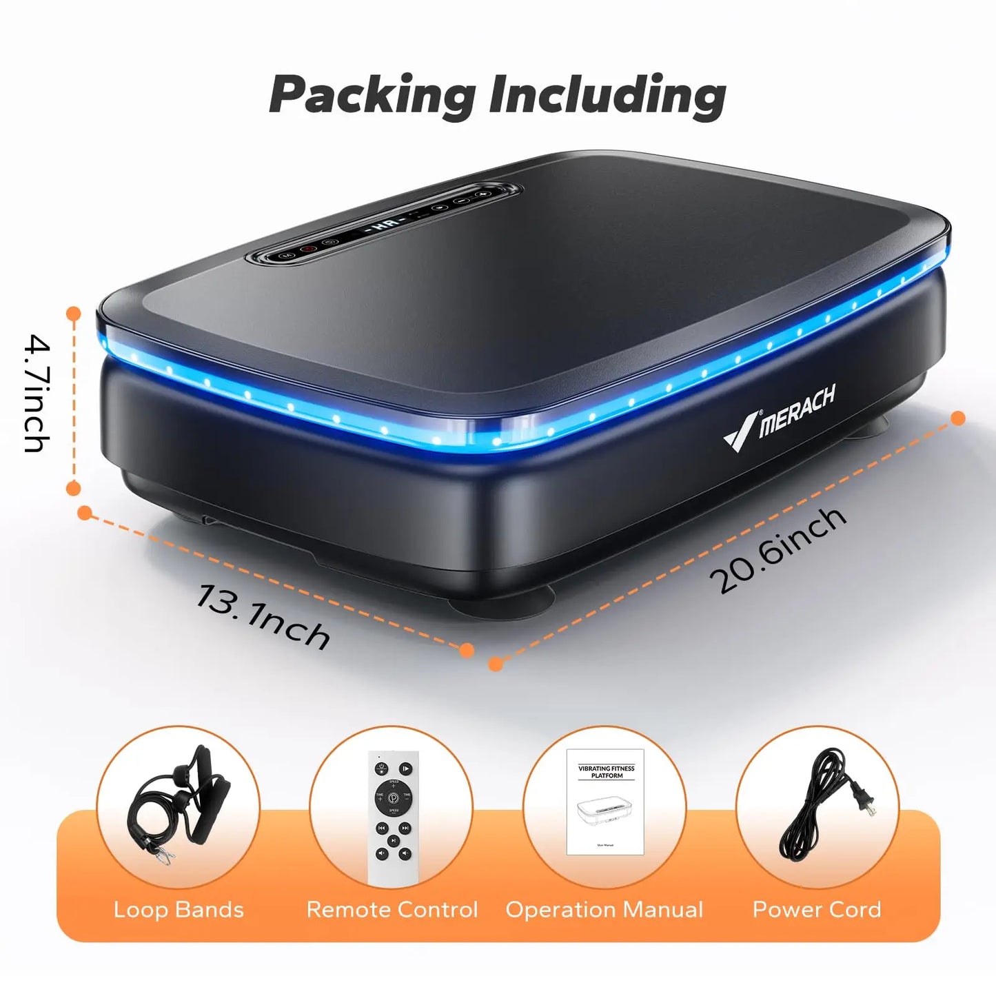 MERACH Vibration Plate Exercise Machine with Light Whole Body Workout