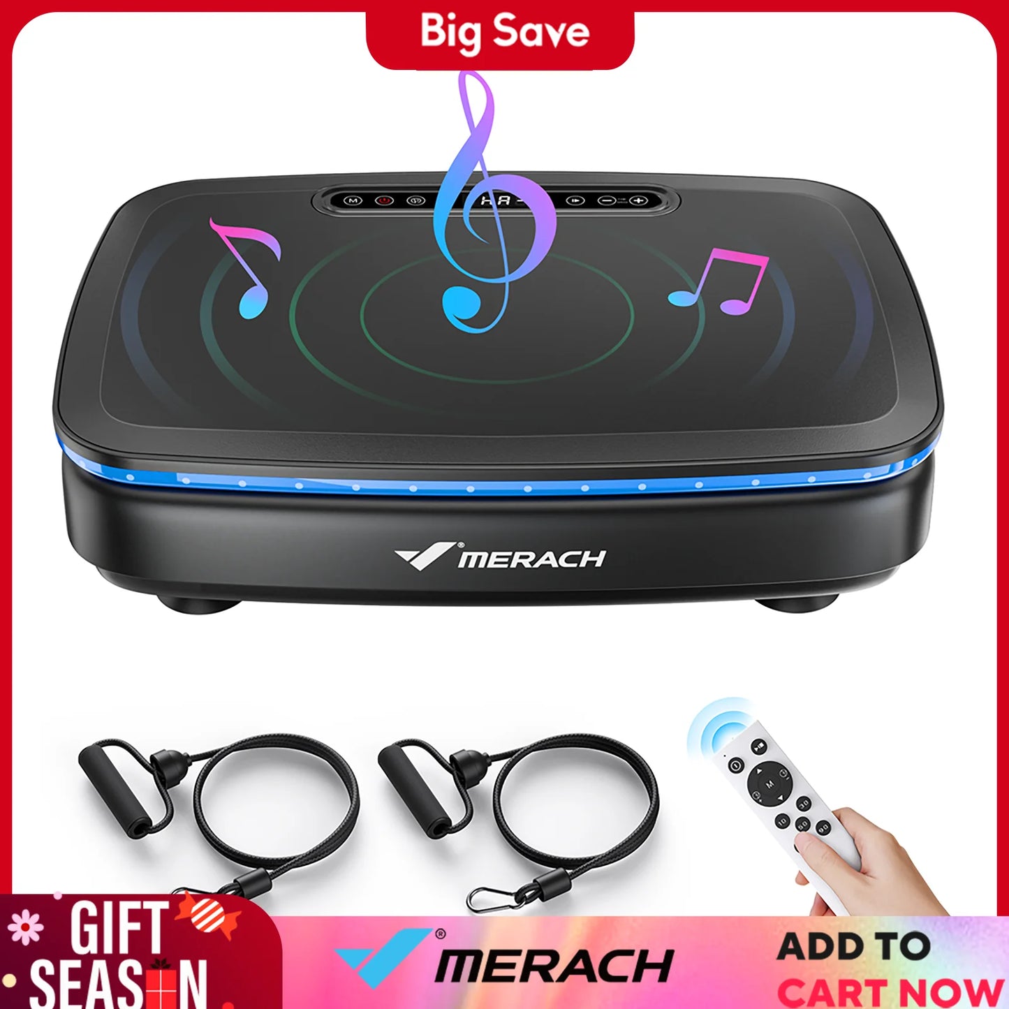 MERACH Vibration Plate Exercise Machine with Light Whole Body Workout