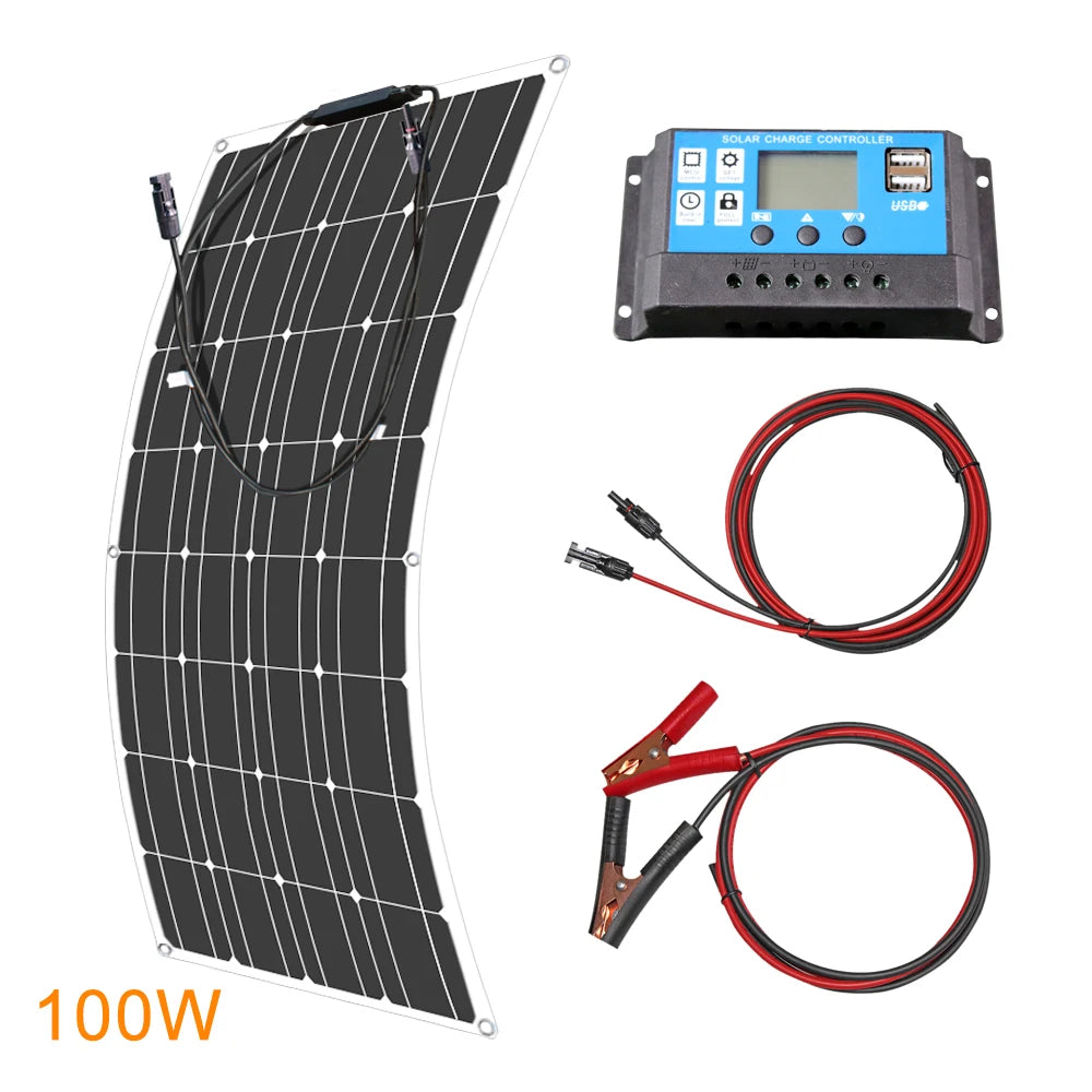 12V Flexible Solar Panel Bendable Waterproof Monocrystalline