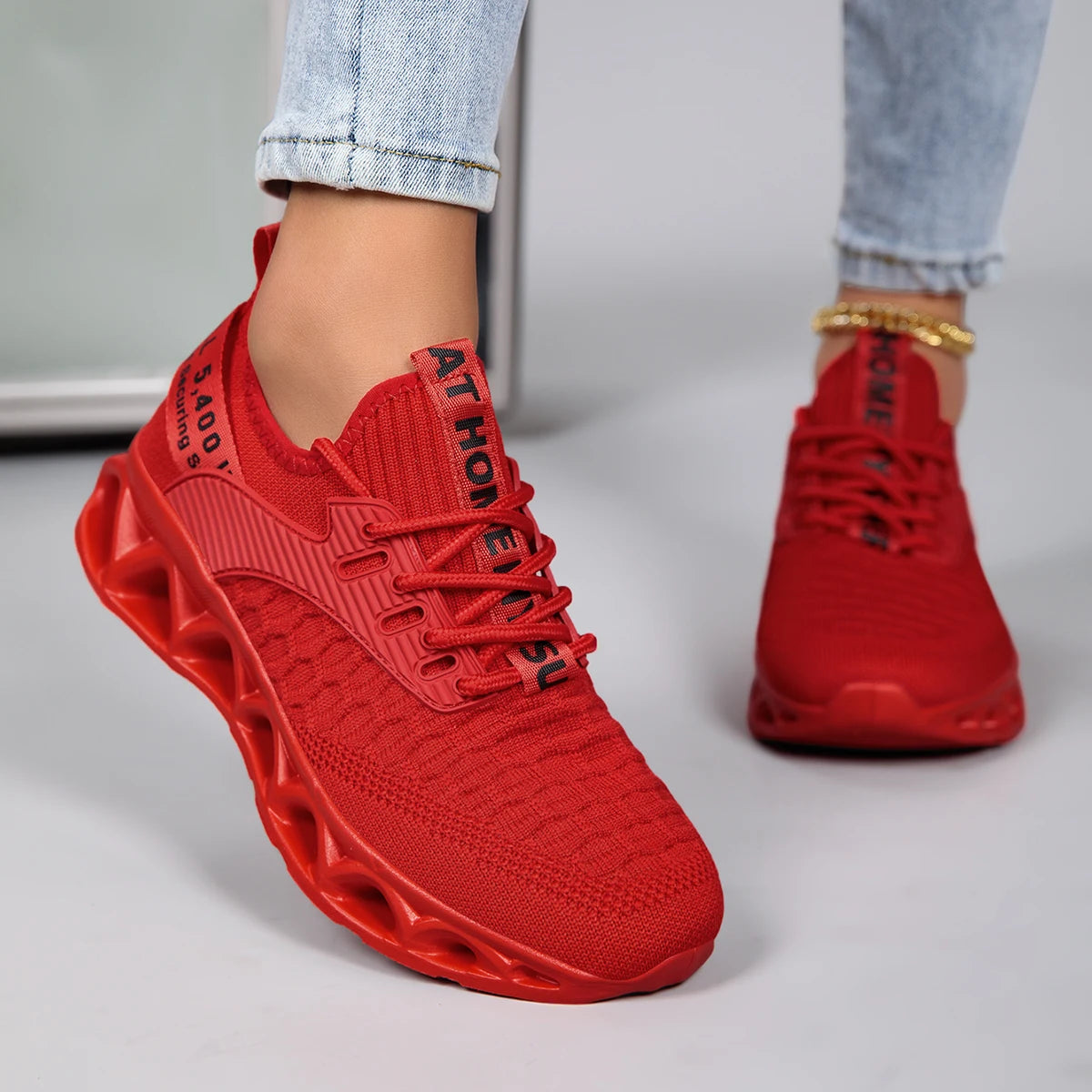 Women's Running Shoes Lightweight Mesh Breathable Comfortable Flat Soft Tennis Sports Shoes for Women