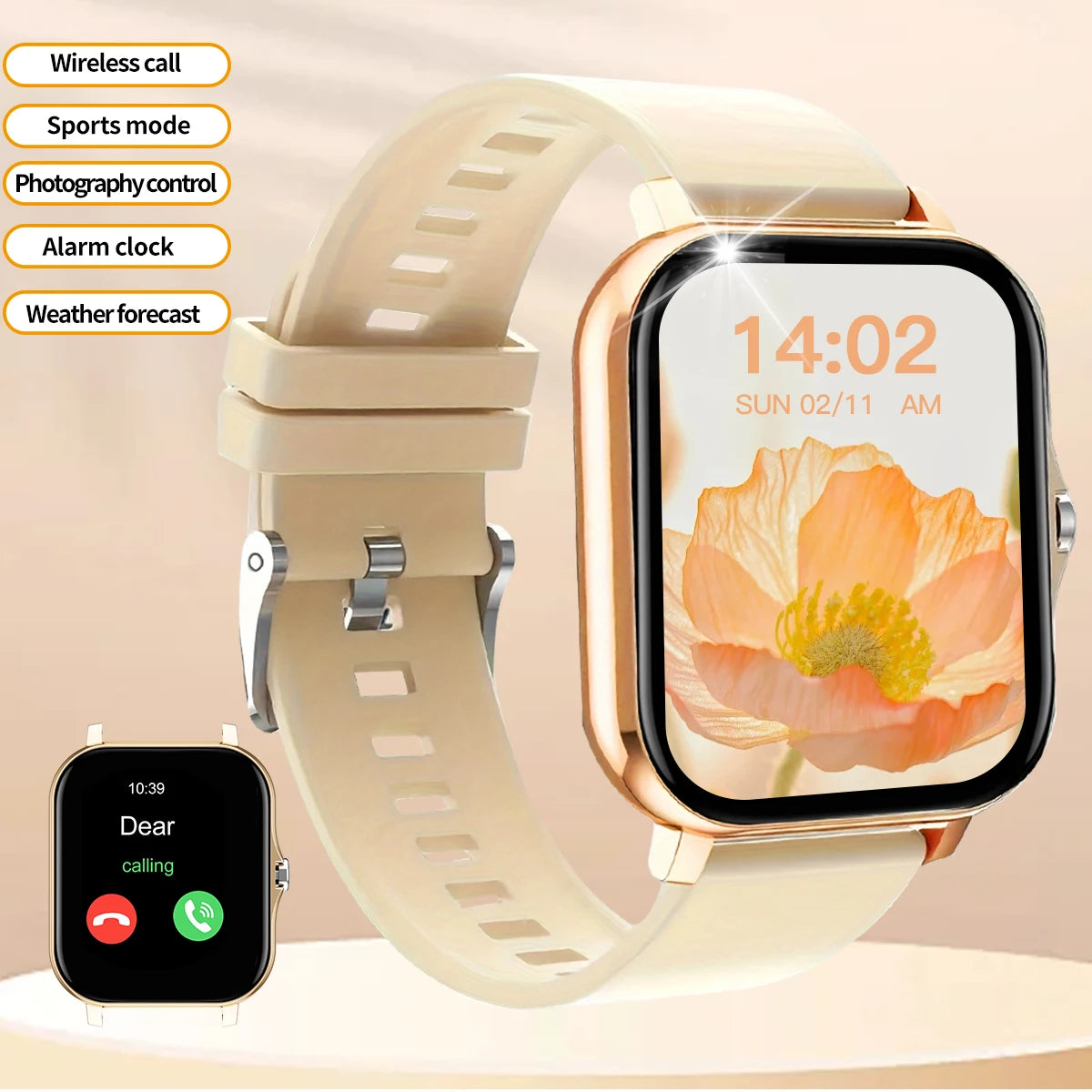 Smart Watch Bluetooth Call Smartwatch Touch Dial Fitness Tracker