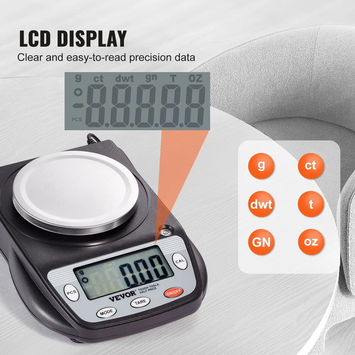 Analytical Balance Lab Scale 6 Units 600g x 0.01g Electronic
