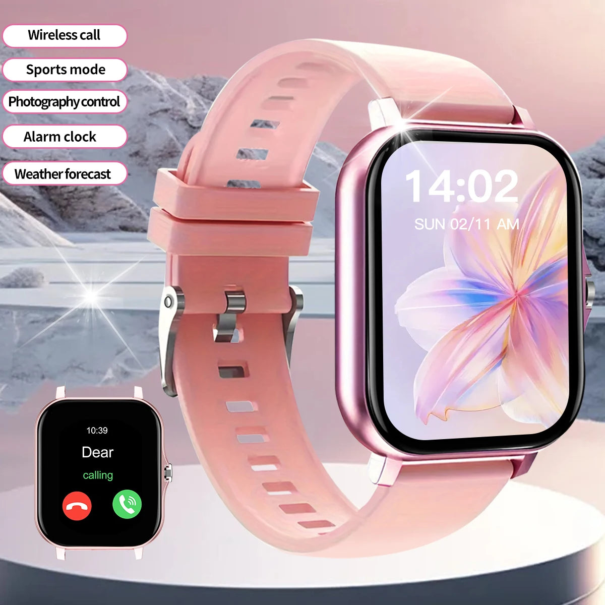 Smart Watch Bluetooth Call Smartwatch Touch Dial Fitness Tracker
