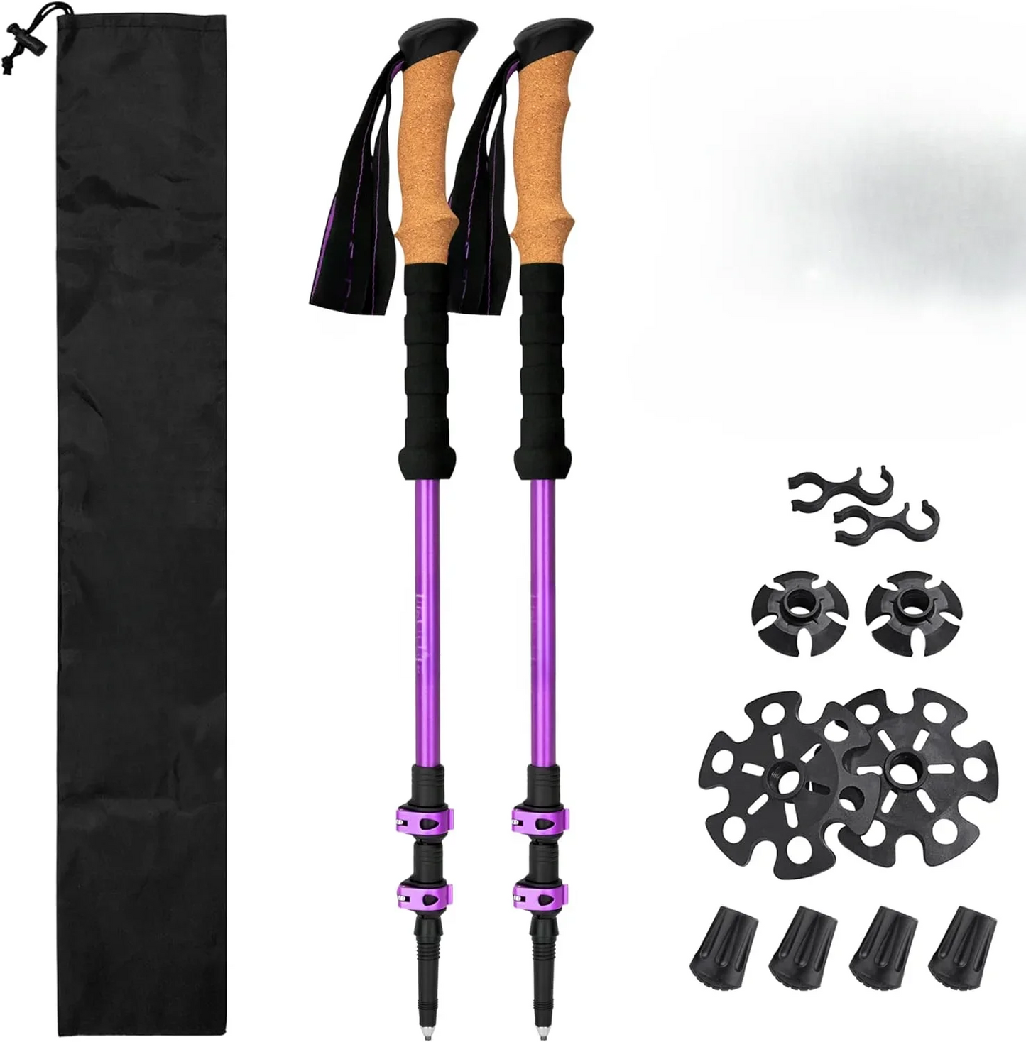 Trekking Poles for Hiking and Walking - Lightweight 7075 Aluminum
