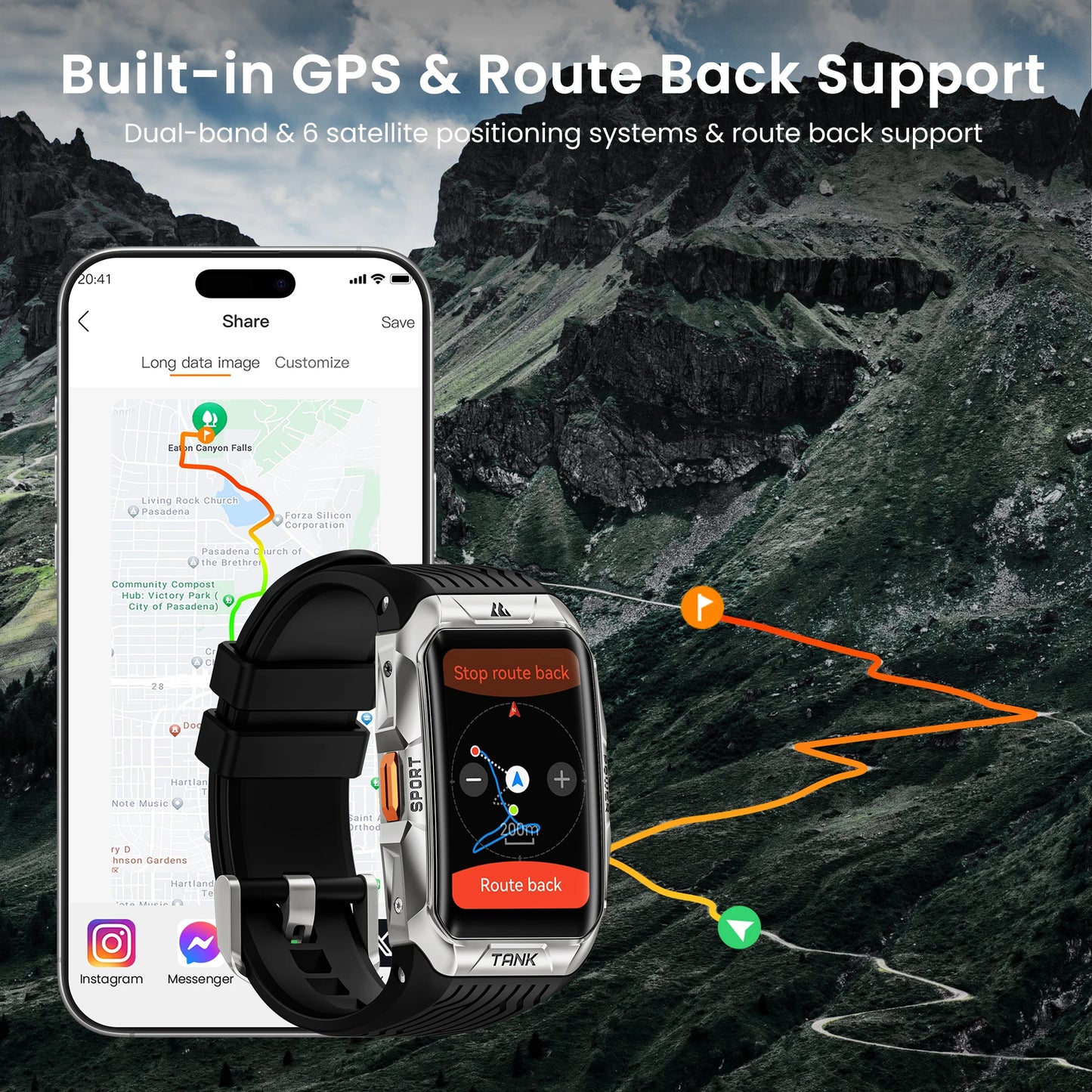 2025 KOSPET TANK X2 Ultra GPS Smart Watch For Men