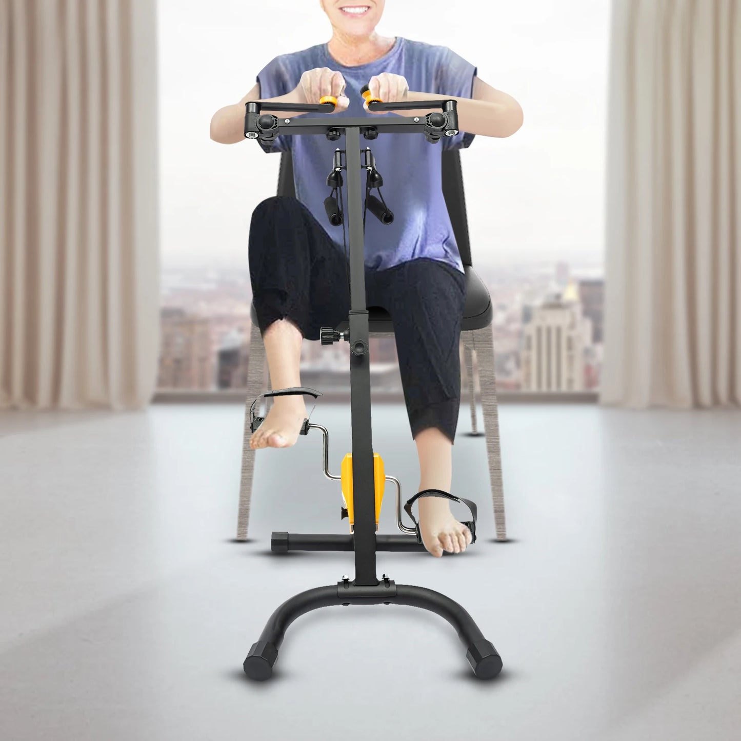 Foldable Home Pedal Exercise Bike Cycling Stepper for Seniors