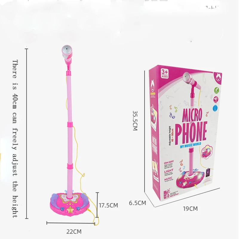 Hot Sale Kids Girls Karaoke Adjustable Stand Microphone Toy