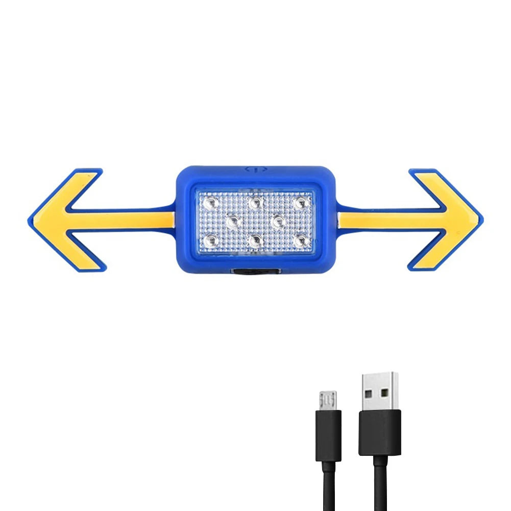 LED Bike Turn Signal Light Wireless Remote Control Rechargeable Bicycle Taillight 6 Modes for Motorcycle Bicycle Helmet