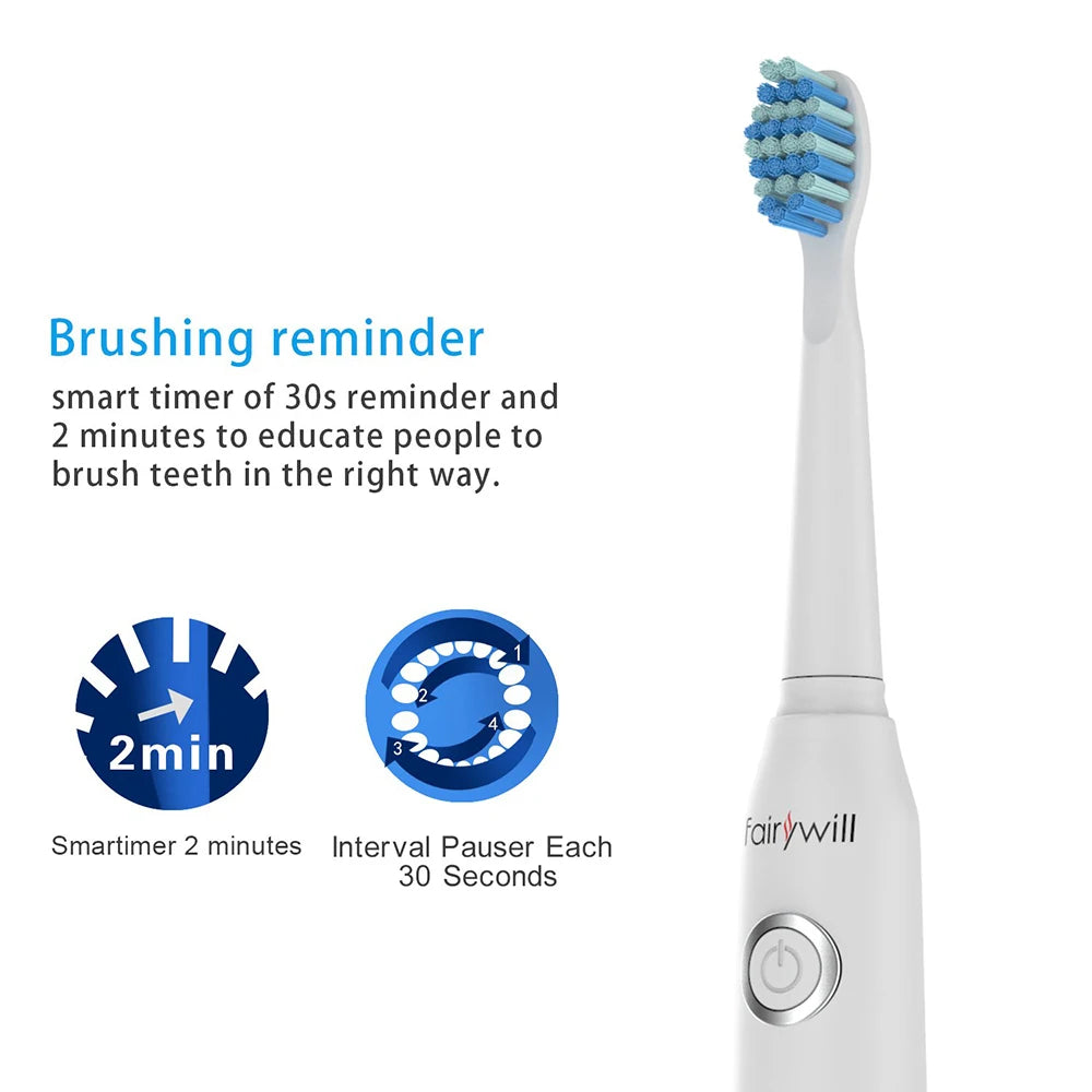 Fairywill Electric Sonic Toothbrush FW-507 USB Charge Waterproof