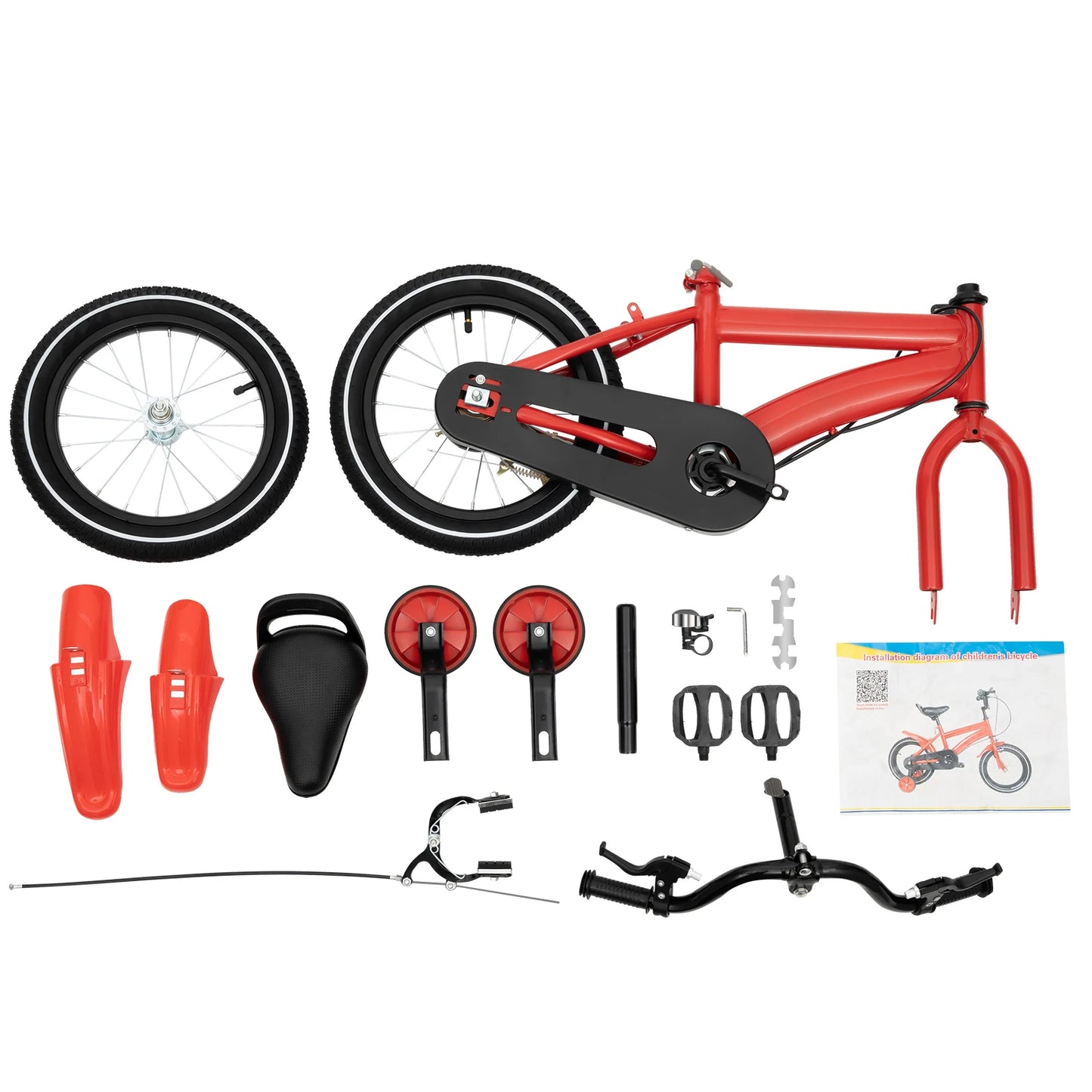 14-Inch Children's Bike Adjustable Boys Girls Kid's Bikes