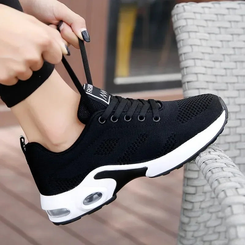 Summer Women Sneakers Outdoor Running Air Cushion Sport Shoes Increase Height Breathable Walking Shoes