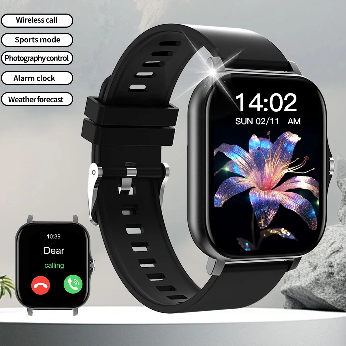 Smart Watch Bluetooth Call Smartwatch Touch Dial Fitness Tracker