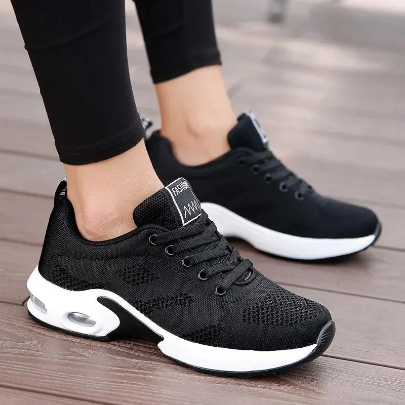 Summer Women Sneakers Outdoor Running Air Cushion Sport Shoes Increase Height Breathable Walking Shoes