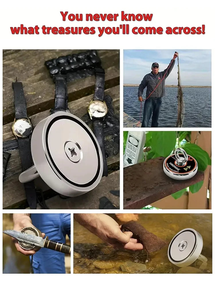 Neodymium Fishing Magnets Kit for River Magnet Fishing
