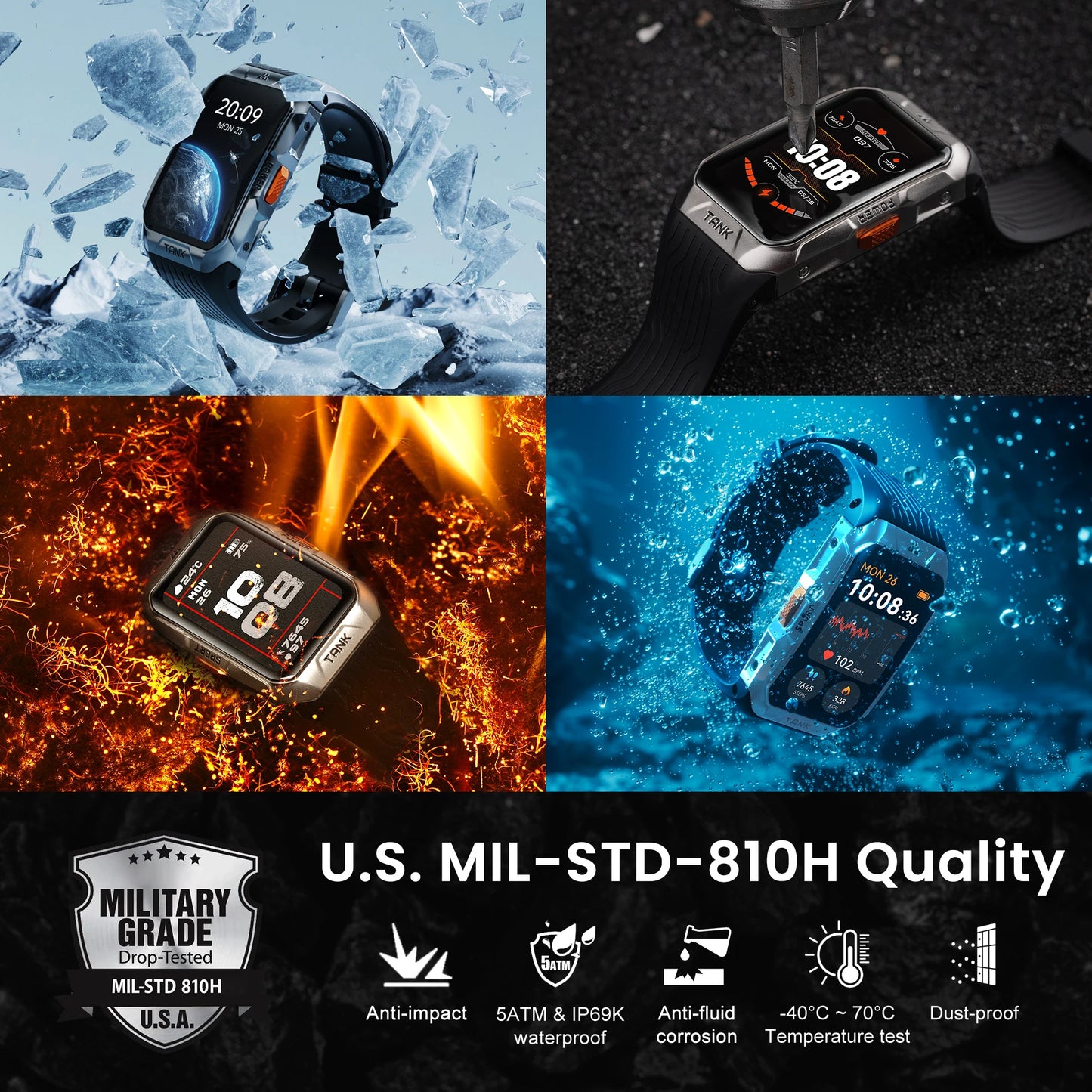 2025 KOSPET TANK X2 Ultra GPS Smart Watch For Men Waterproof