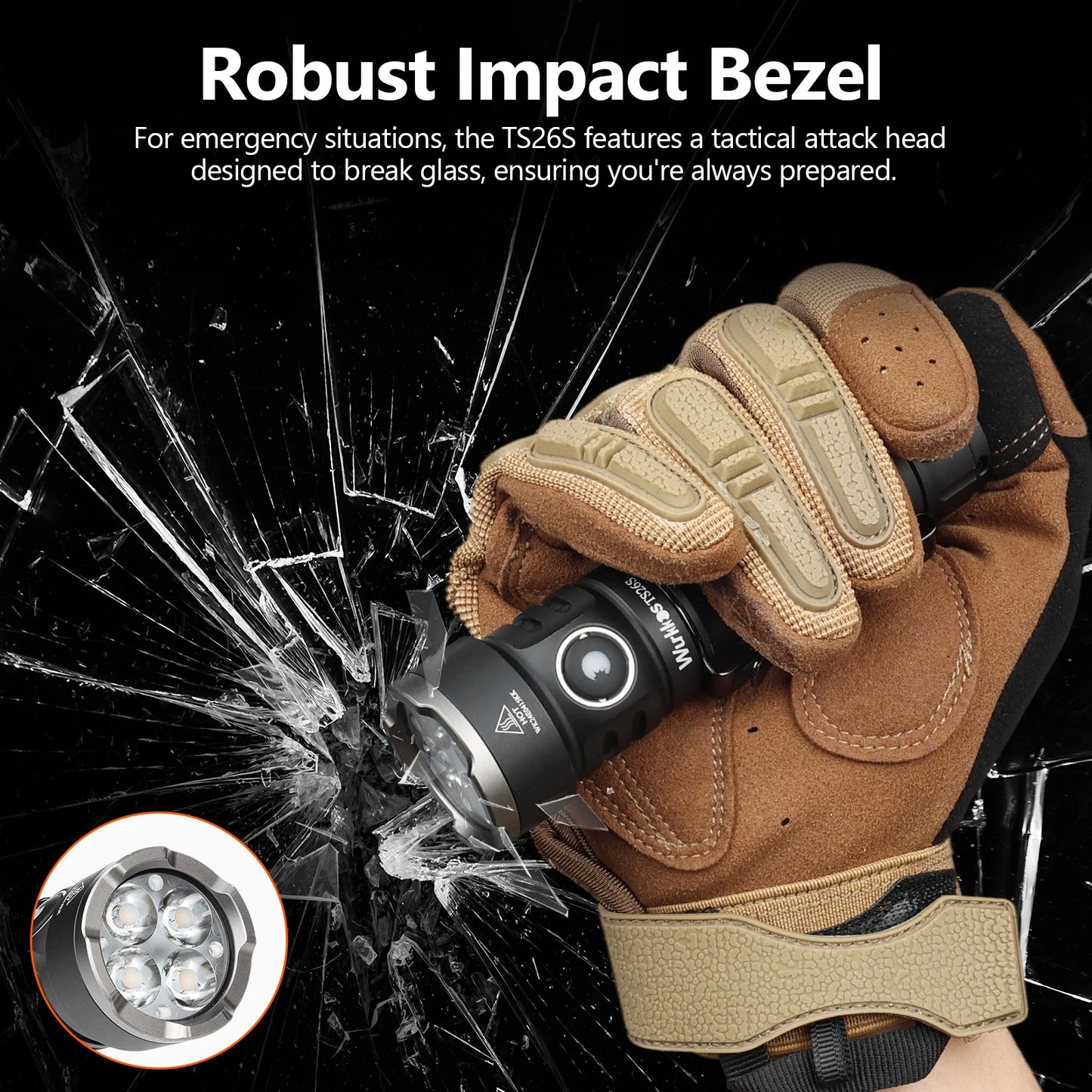Wurkkos TS26S Rechargeable 21700 Powerful Flashlight 3100LM