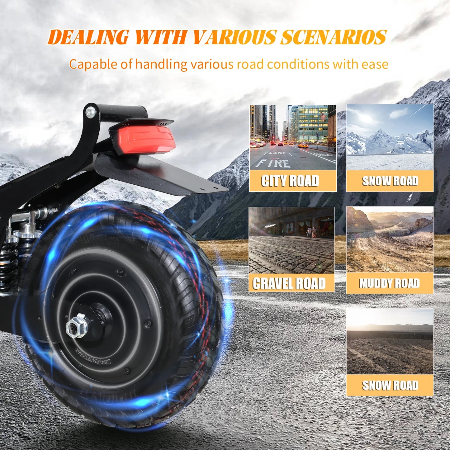 Arwibon Q30 Adult Electric Scooter 2500W Motor 30MPH