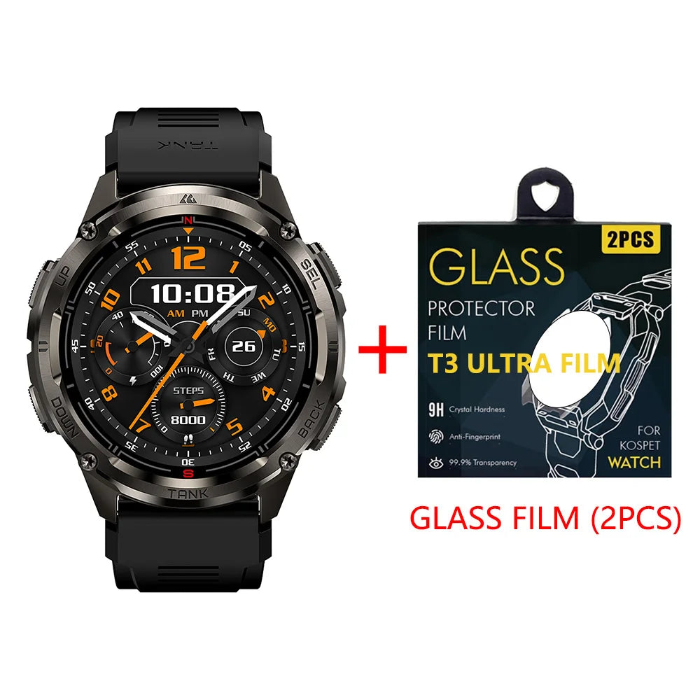 KOSPET TANK T3 Ultra 2 GPS Smart Watch Men Bluetooth Waterproof
