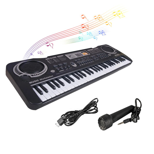 61 Keys Black Digital Music Electronic Keyboard Kids Gift