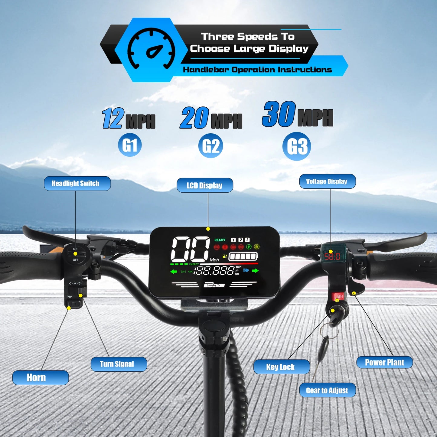 Arwibon Q30 Adult Electric Scooter 2500W Motor 30MPH