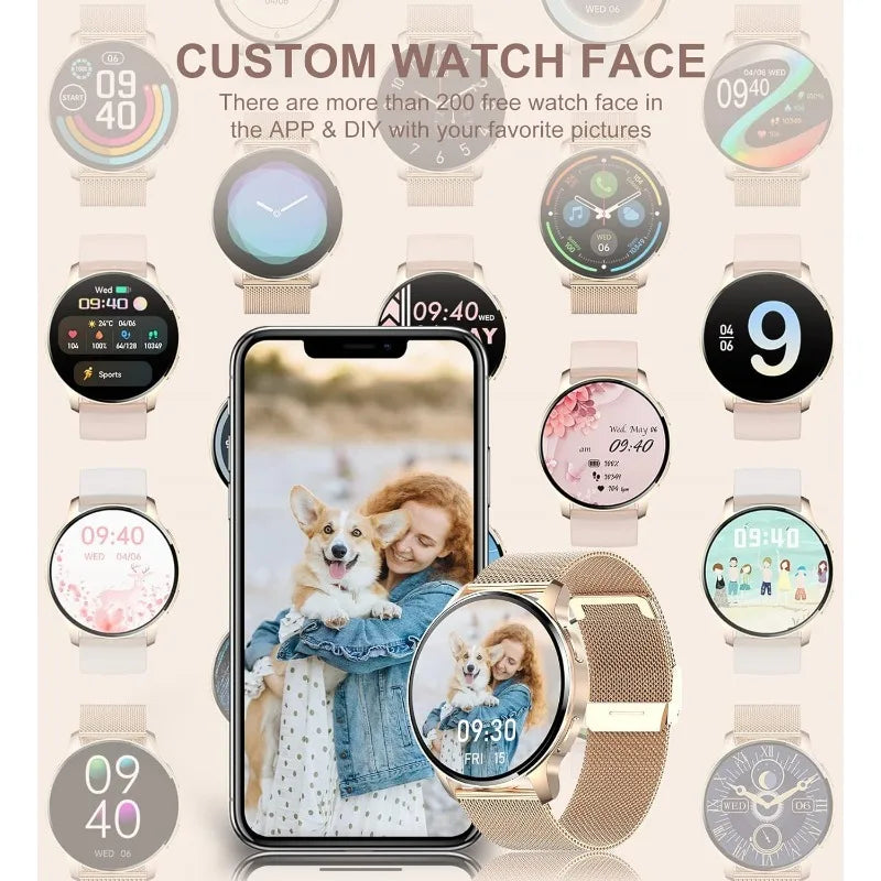 Smart Watch for Women Answer Make Call Fitness Tracker Waterproof