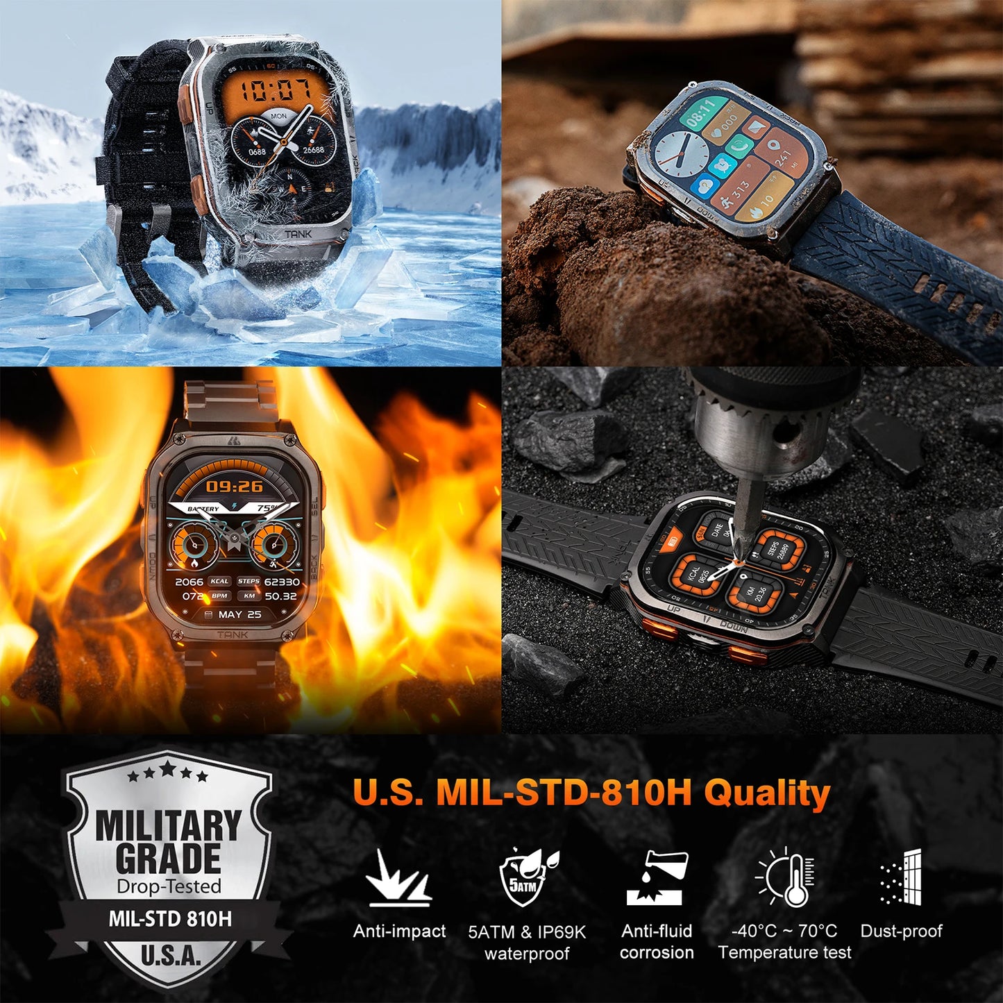 2025 Original KOSPET TANK M3 Ultra GPS Smartwatches