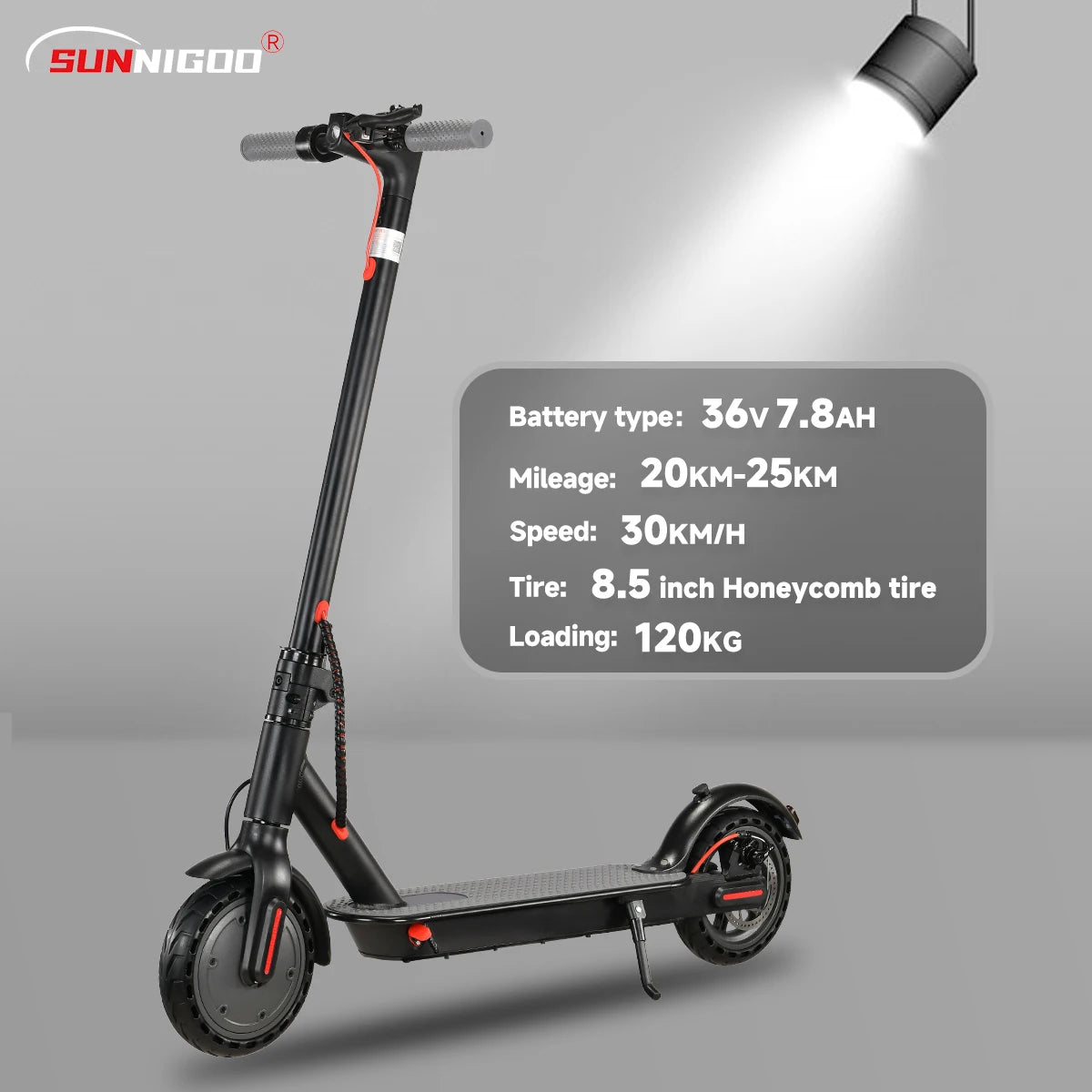 SUNNIGOO N7PRO Electric Scooter Adults Lightweight 19 Miles