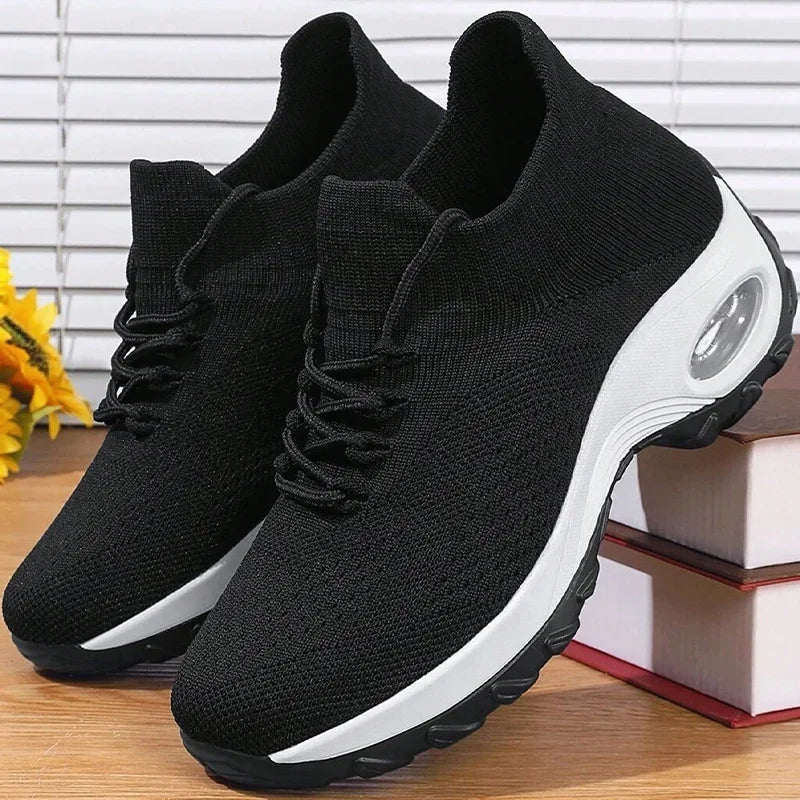 Summer Women Sneakers Outdoor Running Air Cushion Sport Shoes Increase Height Breathable Walking Shoes