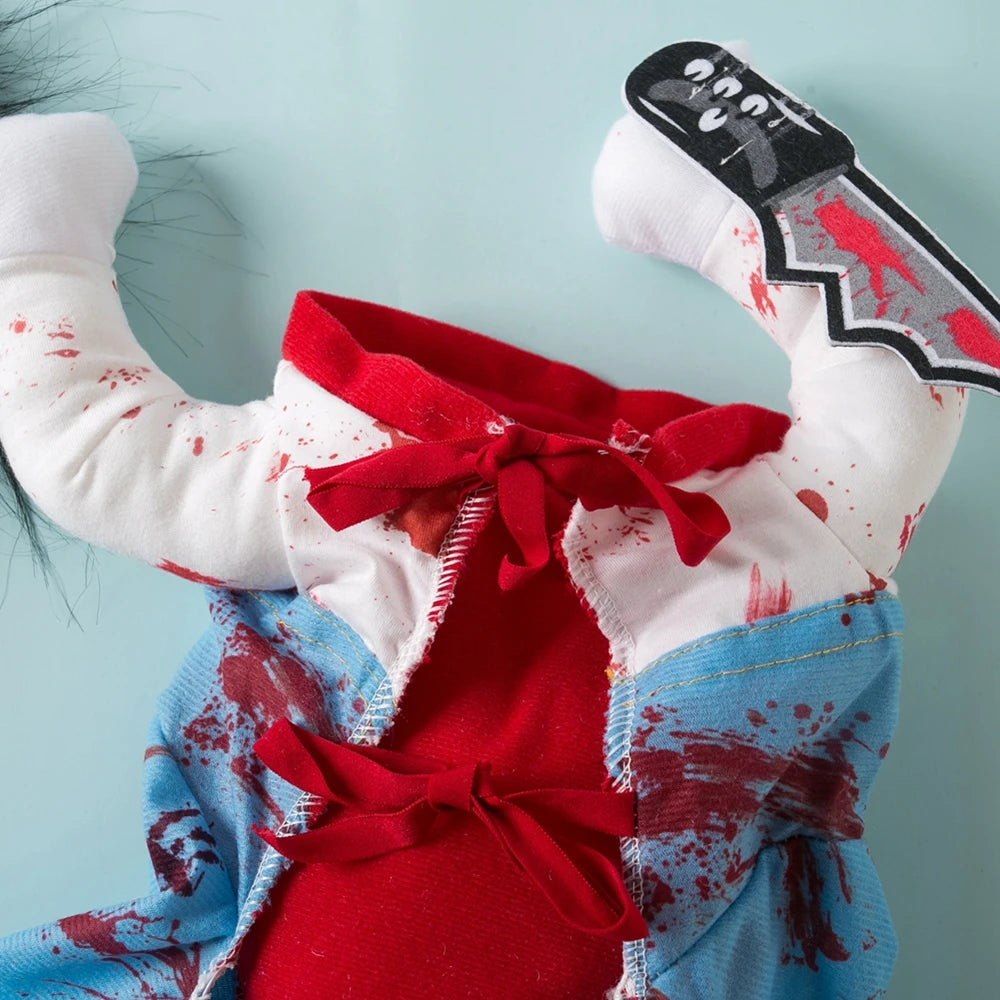 Halloween Pet Dog Clothes Dogs Holding a Knife Cosplay Costume