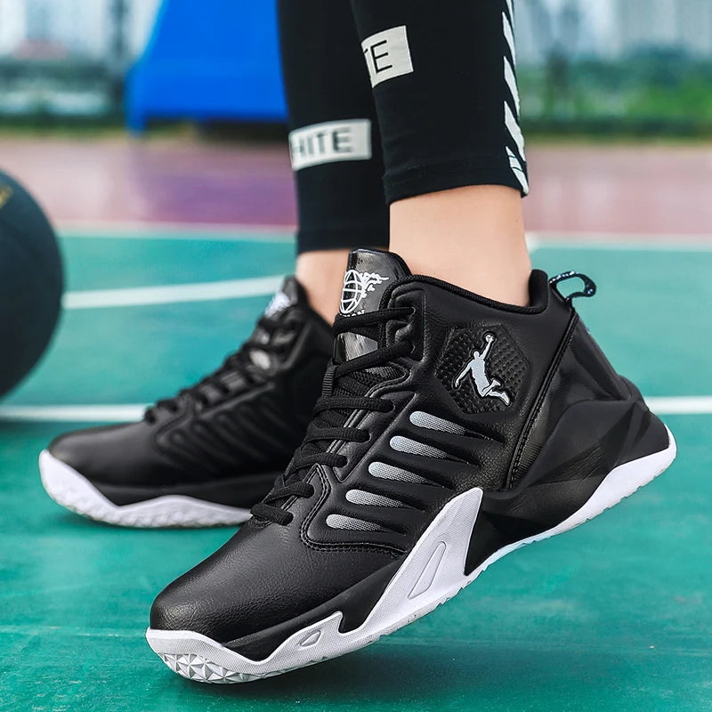 Men's Basketball Shoes Lightweight Breathable Sneakers Anti Slip Sports Shoes for Running and Walking