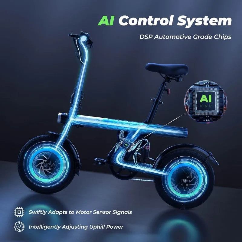 Adult Electric Bike 500W Motor 20 MPH Folding 14 Inch