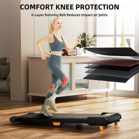 Under Desk Treadmill Incline Walking Pad 330lbs Capacity
