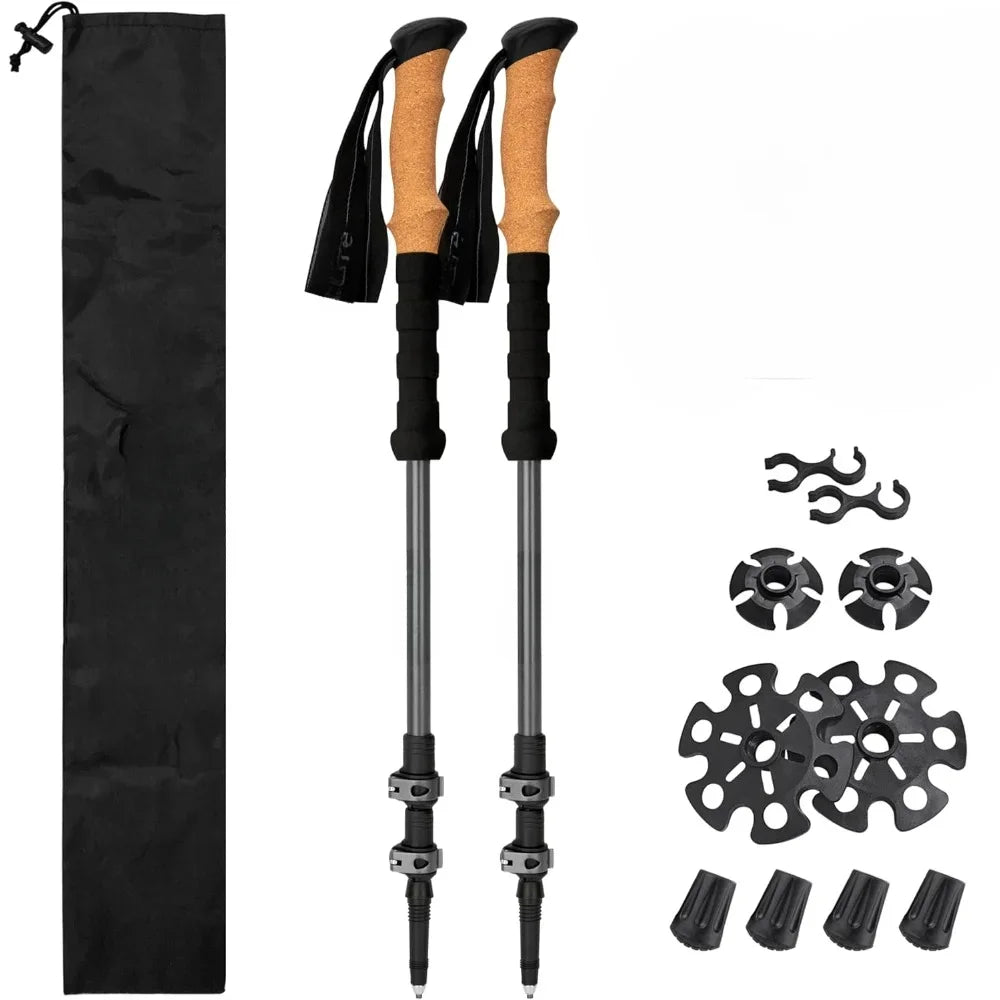 Trekking Poles for Hiking and Walking - Lightweight 7075 Aluminum
