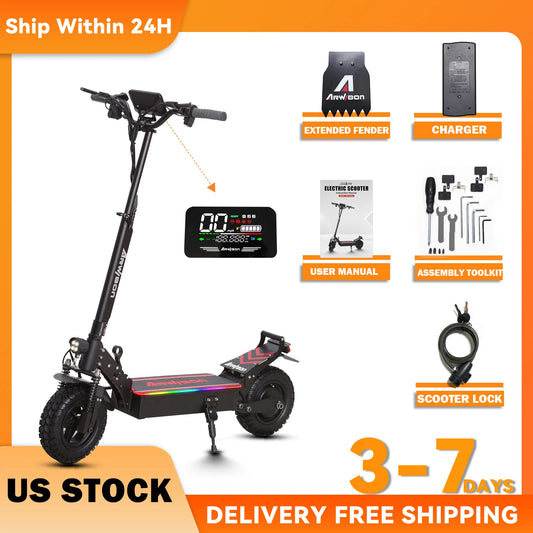 Arwibon Q30 Adult Electric Scooter 2500W Motor 30MPH