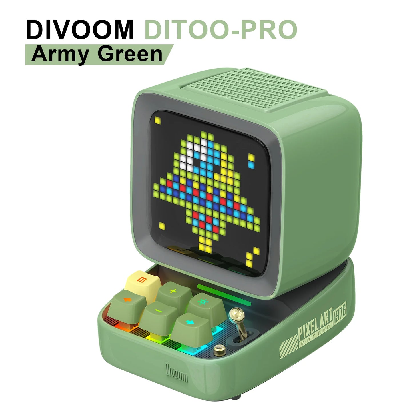 Divoom Ditoo-Pro Retro Pixel Art Bluetooth Portable Speaker Alarm Clock DIY LED Display Board Cute Gift Home Light Decoration