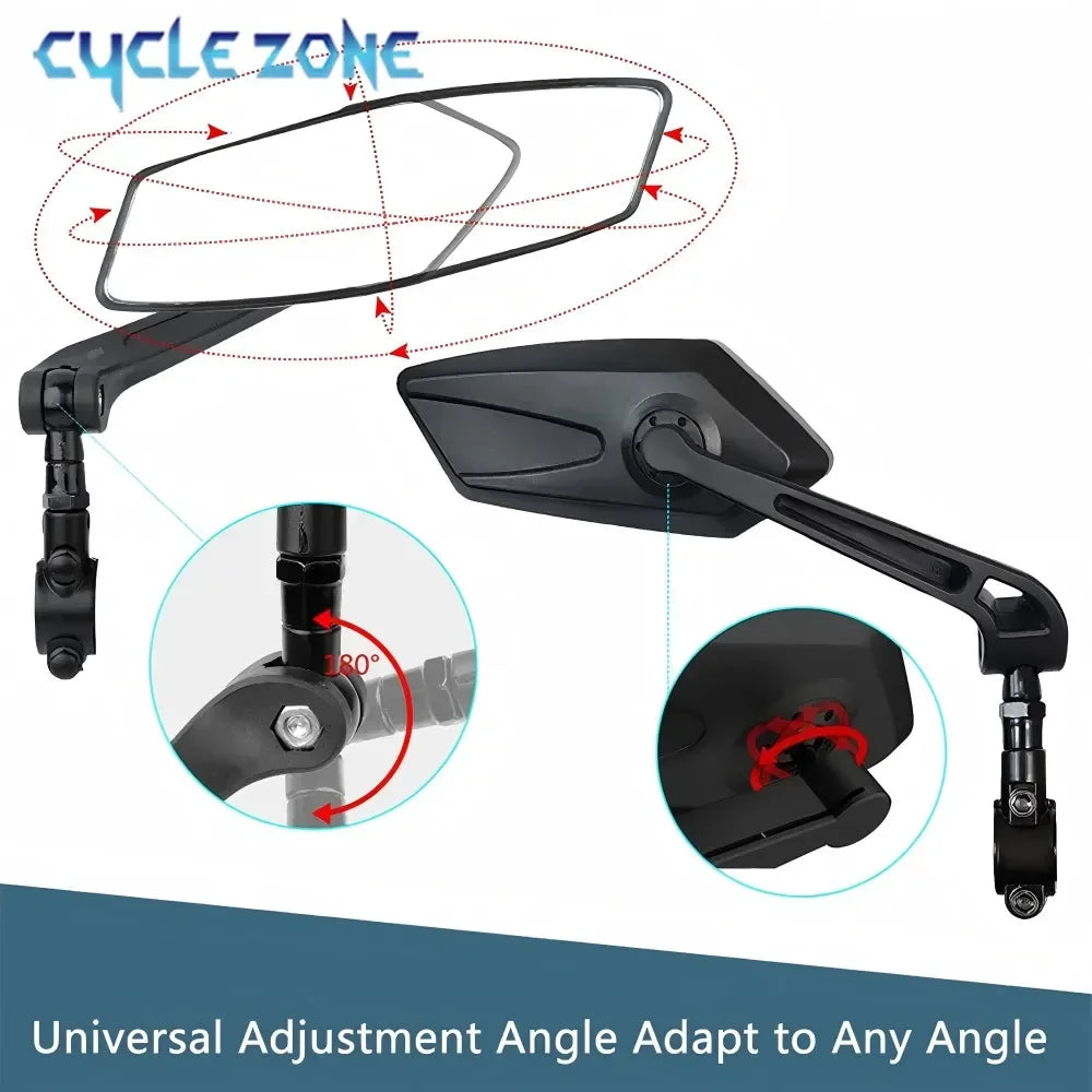Bicycle Rear View Mirror Bike Handlebar Reflector Rotatable Wide Range Back Sight MTB Mountain Road Safety Rearview