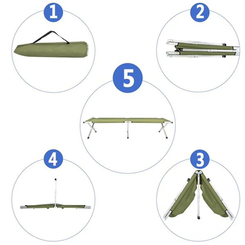 Camping Cot Portable Folding Bed Ultralight Aluminum Alloy