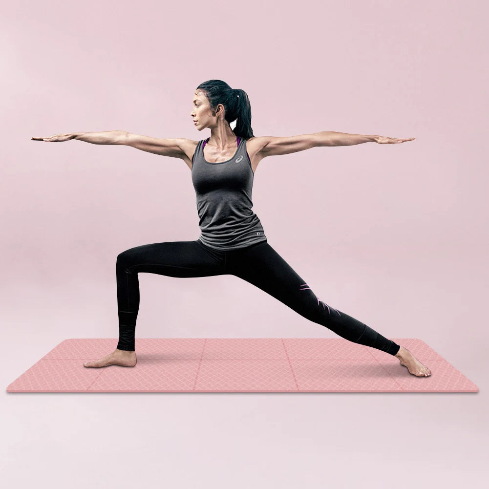 Foldable Yoga Mat Double Sided TPE for Pilates & Workouts