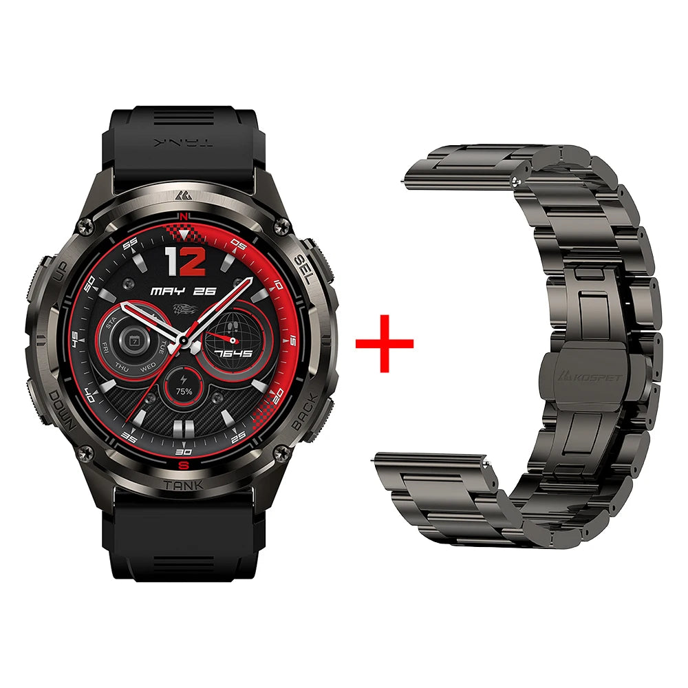 KOSPET TANK T3 Ultra 2 GPS Smart Watch Men Bluetooth Waterproof