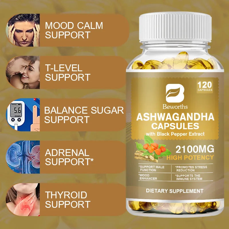 Beworths Ashwagandha Root Extract Capsule Help Sleep Quality