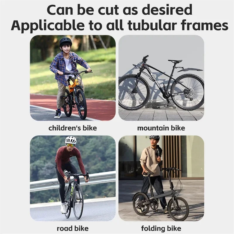 WEST BIKING Bicycle Chain Protection Sticker Mountain Bike Carbon Fiber Chain Sticker Folding Frame Anti-scratch Protective Film