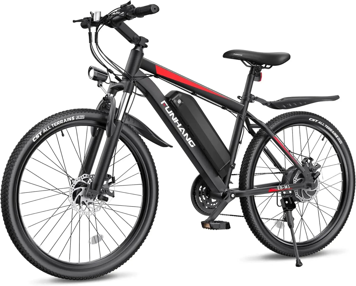 26 Inch 1000W Peak Ebike for Adults Up to 50 Miles 21.7MPH Electric Mountain Bike
