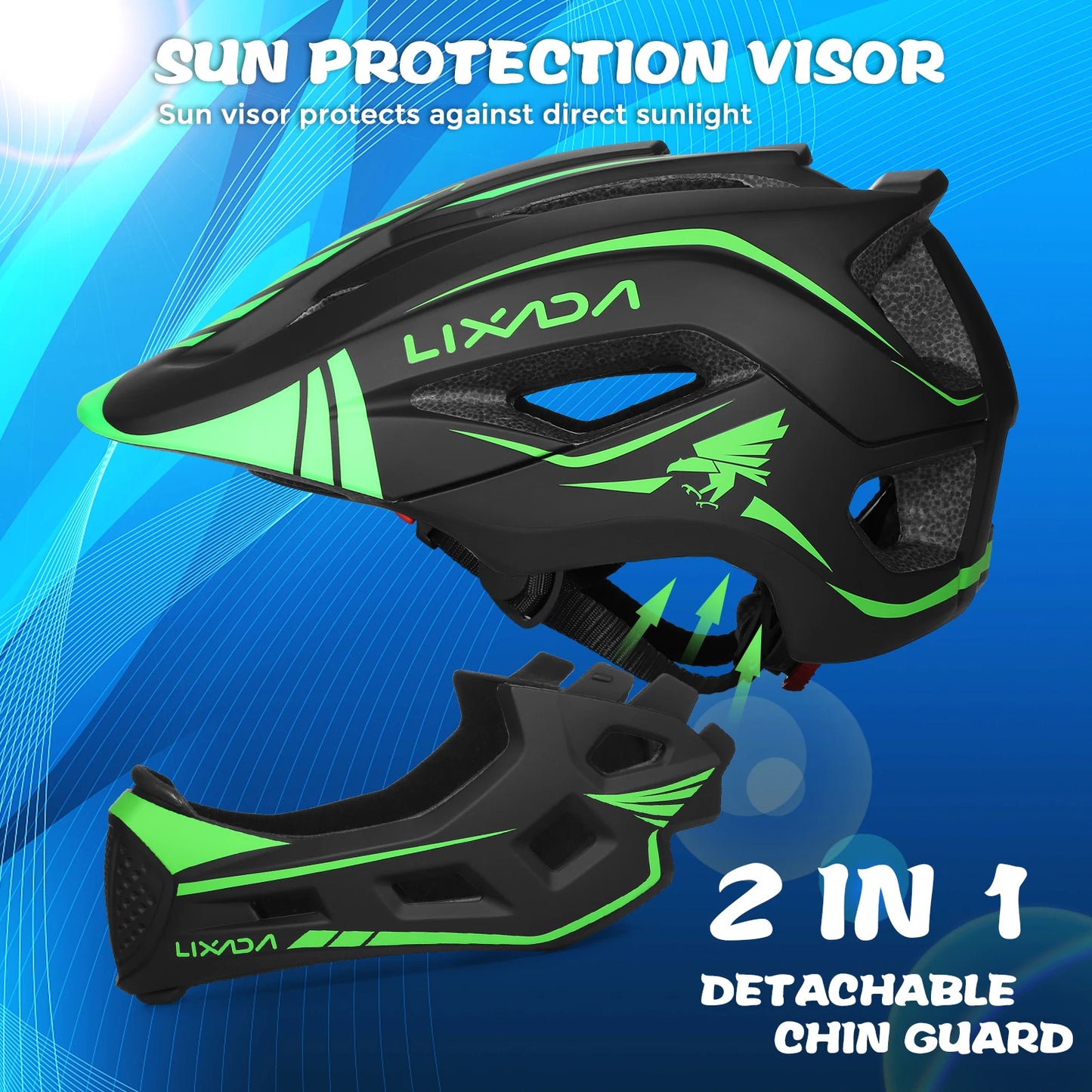 Kids Bicycle Helmet Child Sports Safety Cycling Protection Full Face Helmet Bike Roller Skating Helmet Guard