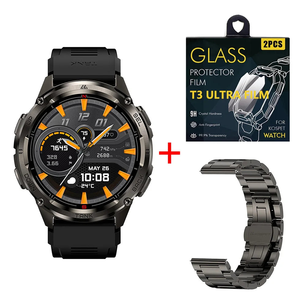 KOSPET TANK T3 Ultra 2 GPS Smart Watch Men Bluetooth Waterproof
