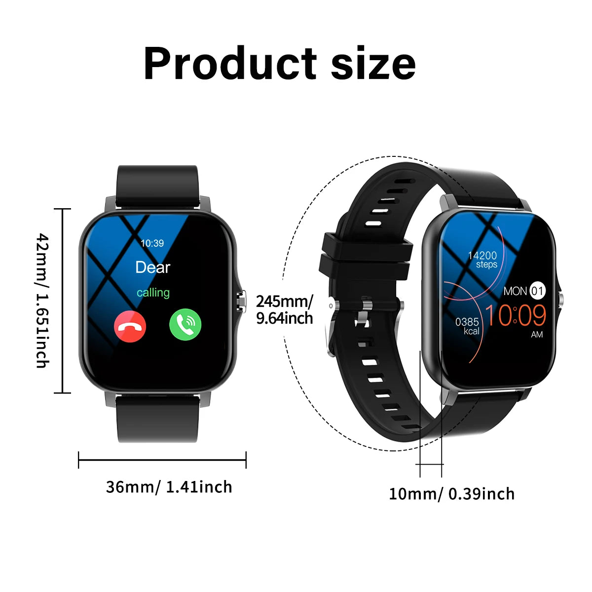 Smart Watch Bluetooth Call Smartwatch Touch Dial Fitness Tracker