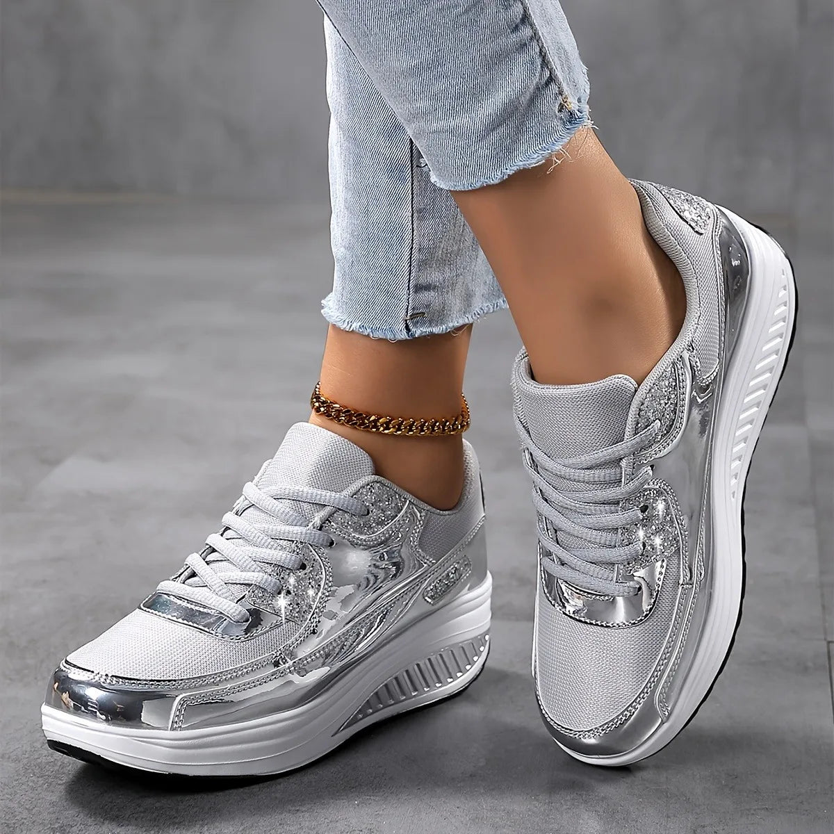 Womens Sports Shoes Outdoor Elastic Jogging Walking Lightweight Casual Running Shoes