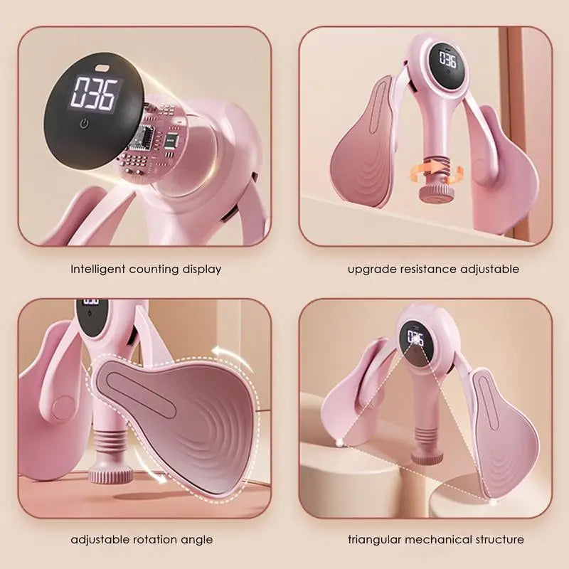 Inner Thigh Training Adjustable Pelvic Floor Toner Inner Thigh Trimmer With Counter Home Gym Workout Equipment For Thighs Arms