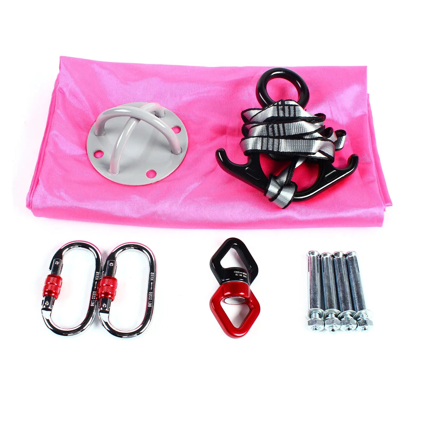 Aerial Silk Yoga Swing Hammock Inversion Anti Gravity Pilates with Carabiner Kit