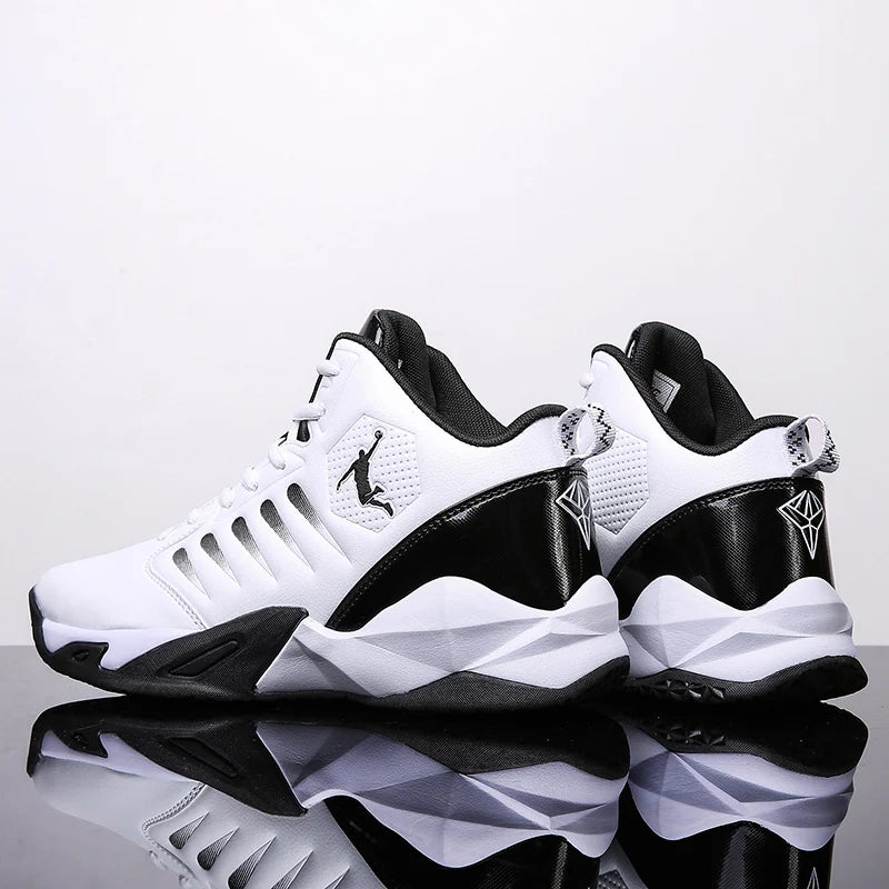 Men's Basketball Shoes Lightweight Breathable Sneakers Anti Slip Sports Shoes for Running and Walking