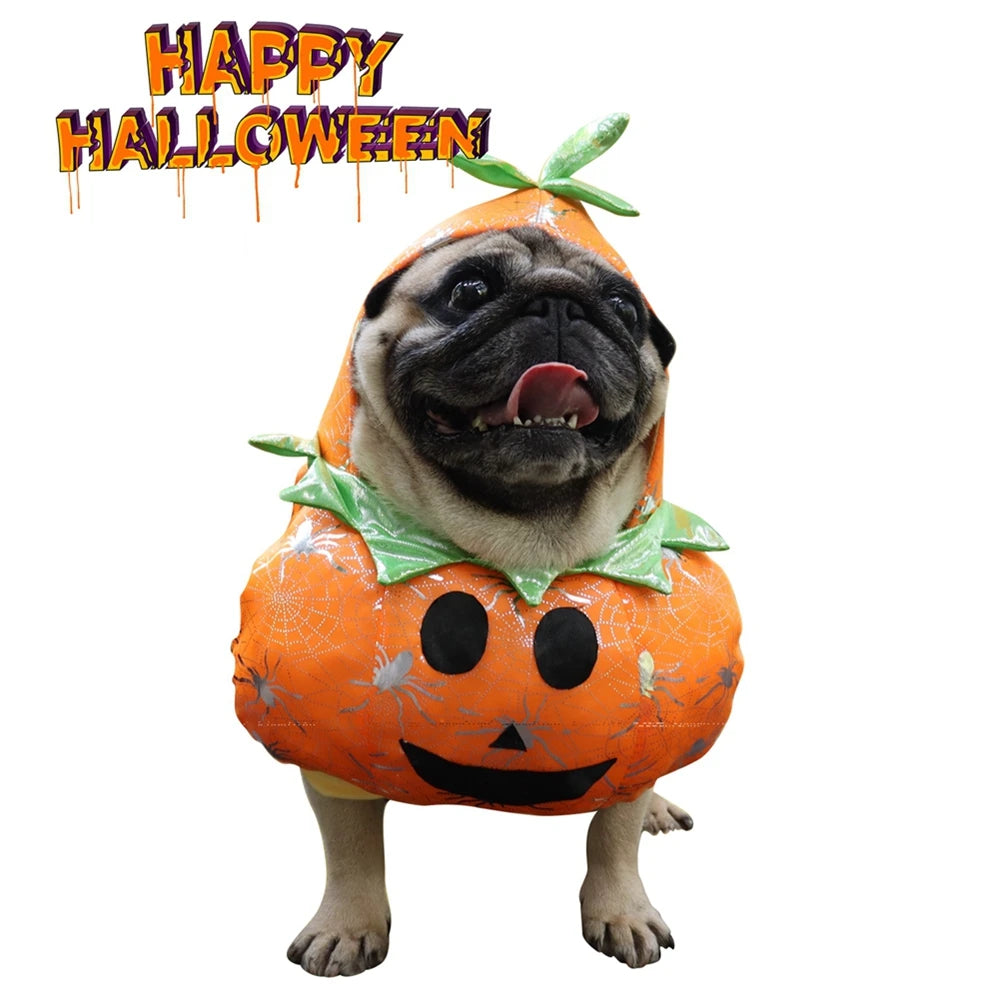 Halloween Dog Clothes Funny Dog Pumpkin Costumes Jumpsuit